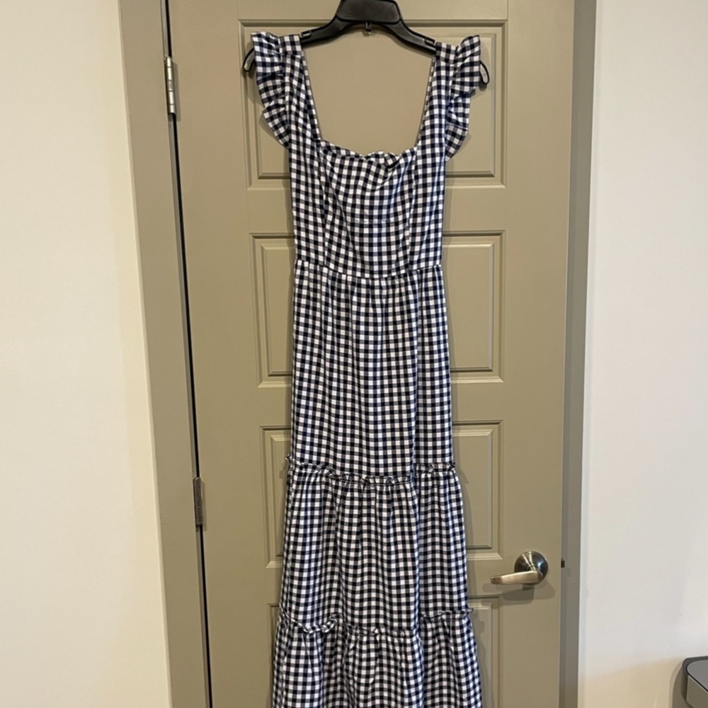 Gingham Tiered Maxi Dress